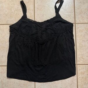 Rewind Black Eyelet Lace Camisole